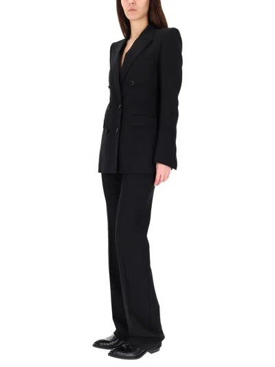 Tom Ford Sharp Herringbone Tailored Straight Pants In Black