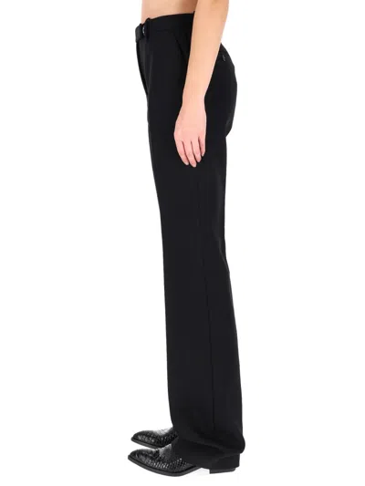 Tom Ford Sharp Herringbone Tailored Straight Pants In Black