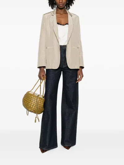 Forte Forte Single-breasted Jacket In Neutral