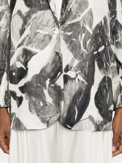Alysi Single Breasted Jacket All Over Print In Gray