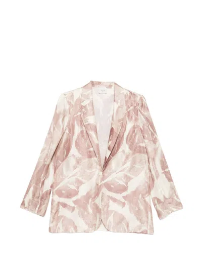 Alysi Printed Single Breasted Jacket In Neutral