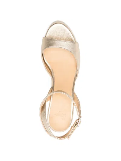 Castaã±er Ankle Strap Wedge Espadrilles In Neutral