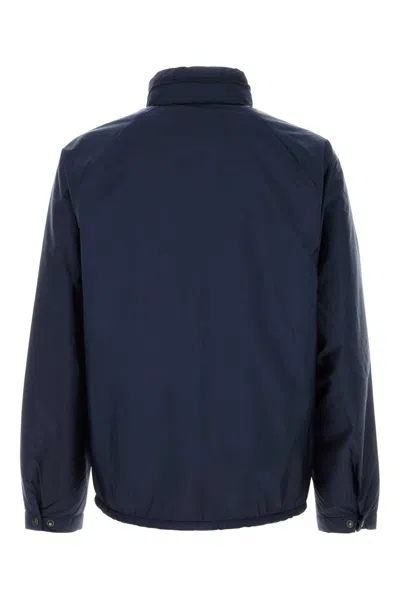 Prada Navy Blue Re-nylon Jacket In Blue