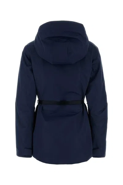Prada Tech Fabric Jacket With Wool-blend Lining In Blue