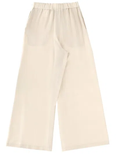 Alysi Tailored Wide Leg Pants Light Design In Neutral