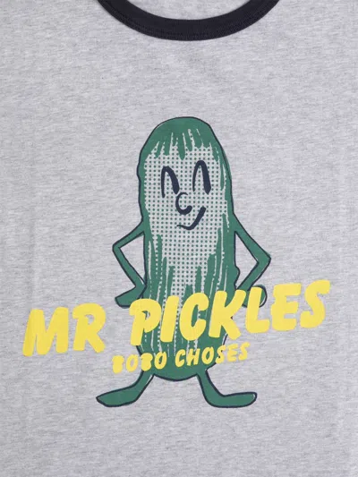 Bobo Choses "mr Pickles" T-shirt In Gray