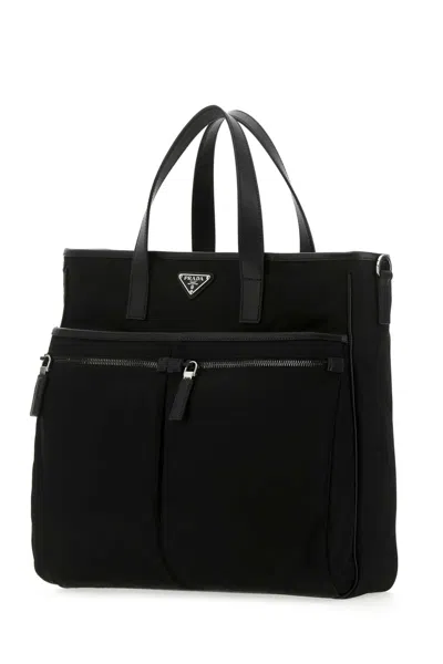 Prada Black Nylon Handbag In Black