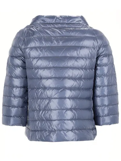 Herno Reversible Puffer Coat In Blue