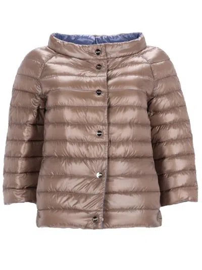 Herno Reversible Puffer Coat In Blue