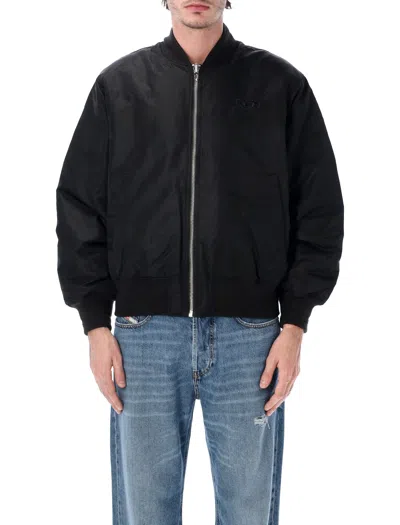 Diesel W-type-d1 Reversible Padded Bomber In Black