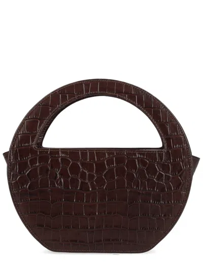 Sofia Mini Edda Embossed Tote Bag In Brown