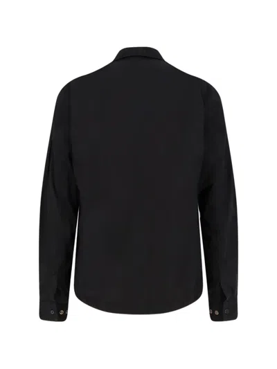 C.p. Company C.p.company Black Chrome-r Polyamide Overshirt In Black