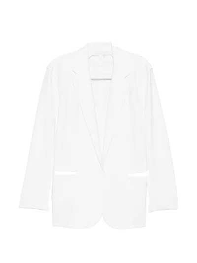Norma Kamali Oversized Single-breasted Blazer Jacket In White