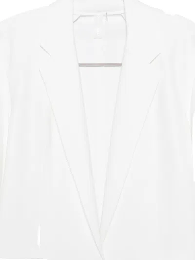 Norma Kamali Oversized Single-breasted Blazer Jacket In White