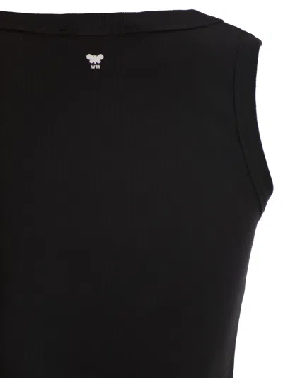 Weekend Max Mara Weekend Maxmara Wkdmultic Stretch Cotton Top In Black
