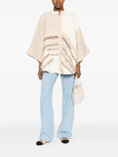 Bye Geometric-pattern Jacket In Brown
