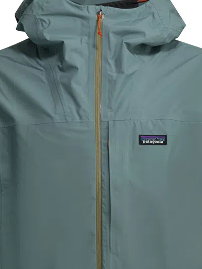 Patagonia Waterproof 3-layer Boulder Fork Jacket With Adjustable Features In Blue
