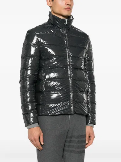 Thom Browne Reversible Quilted Down Jacket In Gray