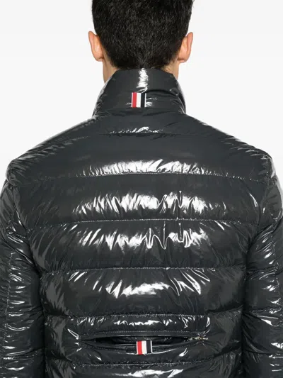 Thom Browne Reversible Quilted Down Jacket In Gray
