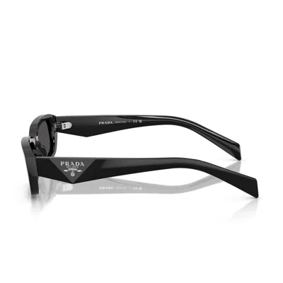 Prada Symbole Rectangular Sunglasses, 55mm In Black