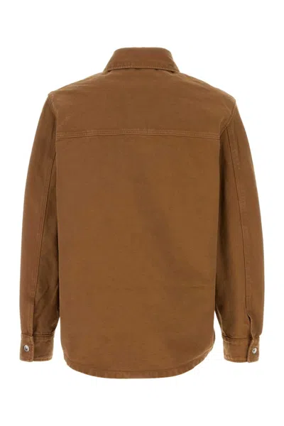 A.p.c. Button-up Long-sleeved Jacket In Orange