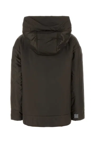 Mm The Cube Brown Polyester Daria Padded Jacket In Brown