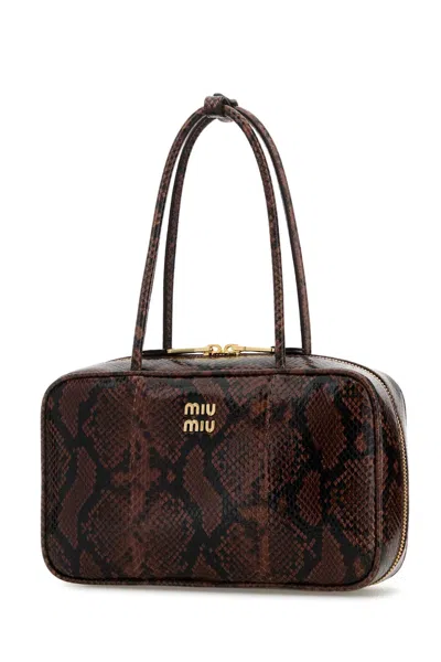 Miu Miu Medium Beau Printed Leather Shoulder Bag In Pink