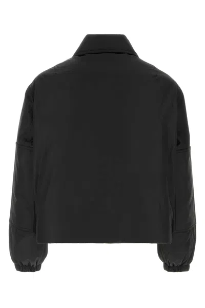 Jil Sander Polyester Padded Jacket Collared Design Cuffs In Black