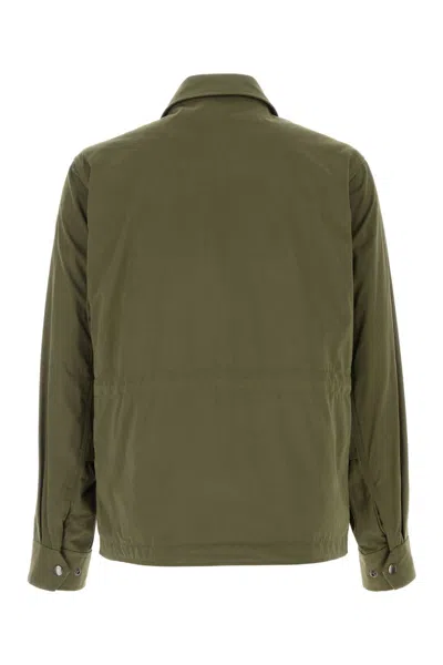 Moncler Raquille Jacket Polyester Blend Collared Design In Green