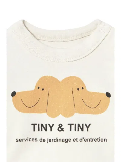 Tinycottons "tiny & Tiny Baby" Sweatshirt In White