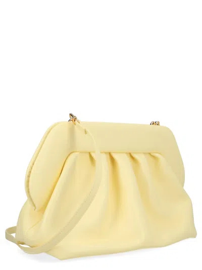 Themoirè Bios Soft Structured Ruched Handbag In Yellow