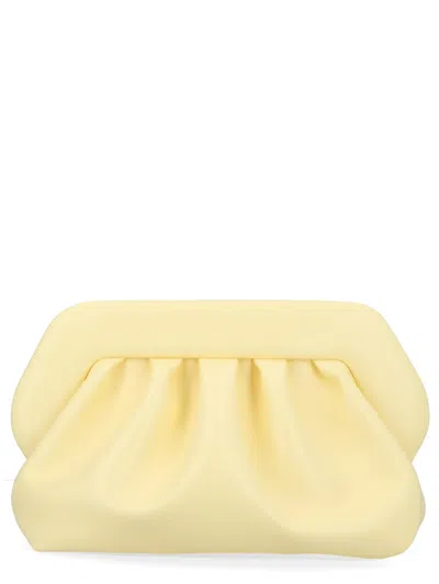 Themoirè Bios Soft Structured Ruched Handbag In Yellow