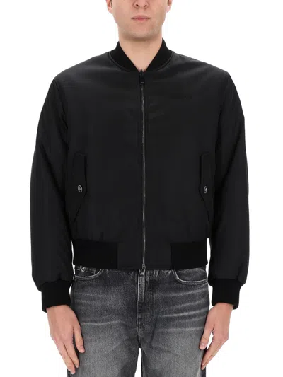 Versace Reversible Bomber Jacket In Black