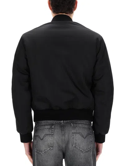 Versace Reversible Bomber Jacket In Black