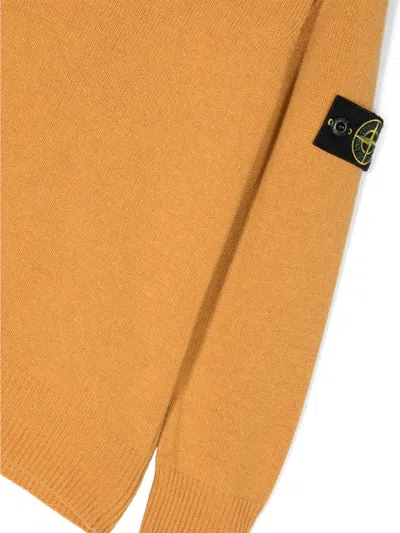 Stone Island Pull Roll In Orange