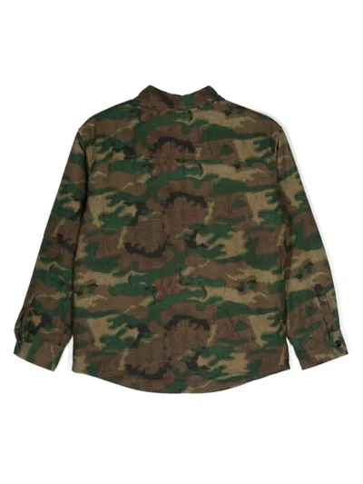 Dsquared2 Kids Camouflage Logo-print T-shirt In Multi