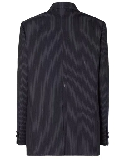 Fendi Wool Blazer In Blue