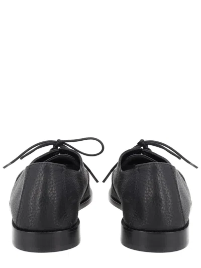 Hereu Black Leather Lace-ups In Black