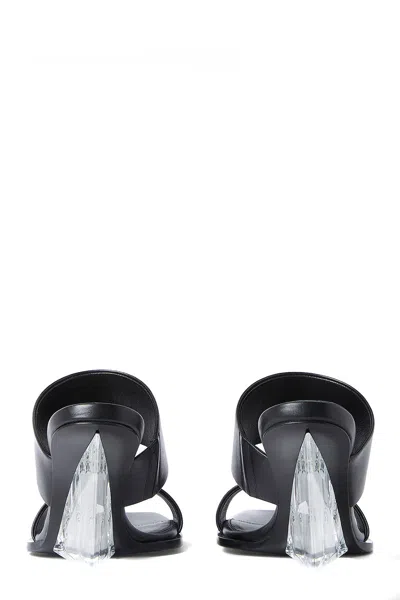 Alexander Mcqueen Leather Sandal In Black