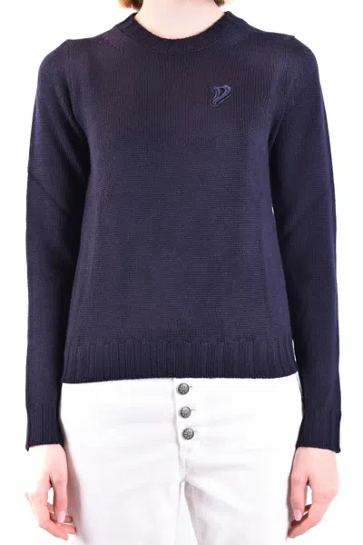 Dondup Knitwear Crew Neck Sweater Long Sleeves In Blue