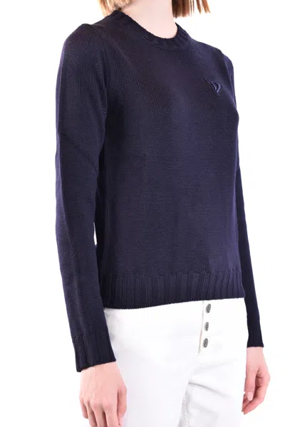 Dondup Knitwear Crew Neck Sweater Long Sleeves In Blue