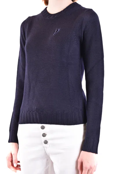Dondup Knitwear Crew Neck Sweater Long Sleeves In Blue