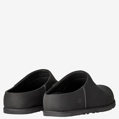 Ugg Slip-on Sabot Shoes With Rounded Toe And Matte Finish In Black