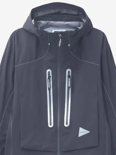 And Wander Pertex Shield Nylon Jacket In Blue