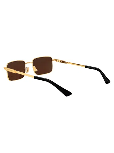 Bottega Veneta Rectangular Sunglasses Bv1469 S 005 In Gold
