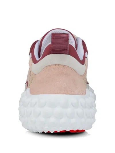 Christian Louboutin Mara Flat Sneakers Rear Pull Tab Contrast Panels In Rosa