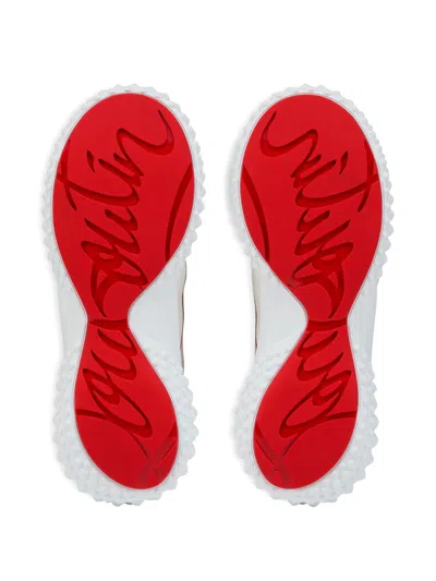 Christian Louboutin Mara Flat Sneakers Rear Pull Tab Contrast Panels In Rosa