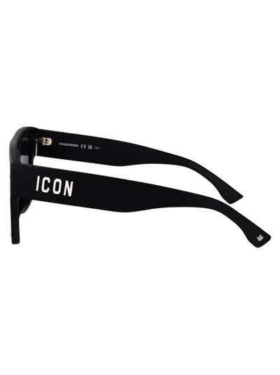 Dsquared2 Rectangular Sunglasses Icon 0030/s 003 In Black