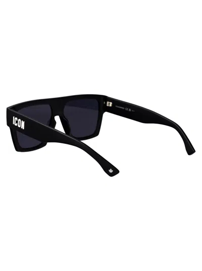 Dsquared2 Rectangular Sunglasses Icon 0030/s 003 In Black