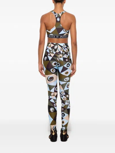 Pucci Printed Bralette In Brown